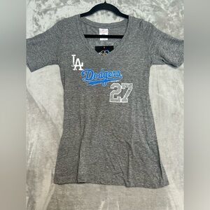LA Dodgers Matt Kemp Favorite Player V Neck T Shirt Short Sleeve Women’s Medium